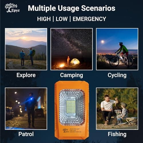Epyz Solar Light Outdoor Rechargeable LED Torch Lights for Home Outdoor Indoor with AC/DC Torch Light with All in one Features Along [ Pack of 1, 56LED White Light ] 2