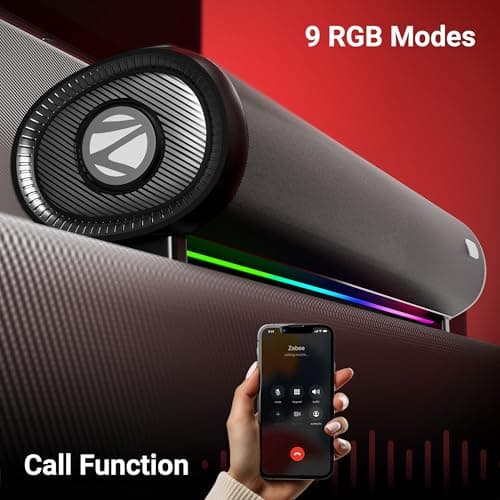 Zebronics Wireless Bluetooth Soundbar, 42 Watts, Upto 7h Playback, Dual 57mm Drivers, Dual Passive Radiators, TWS, Call Function, Type-C Charging, USB, AUX (Vita Bar 301) 6
