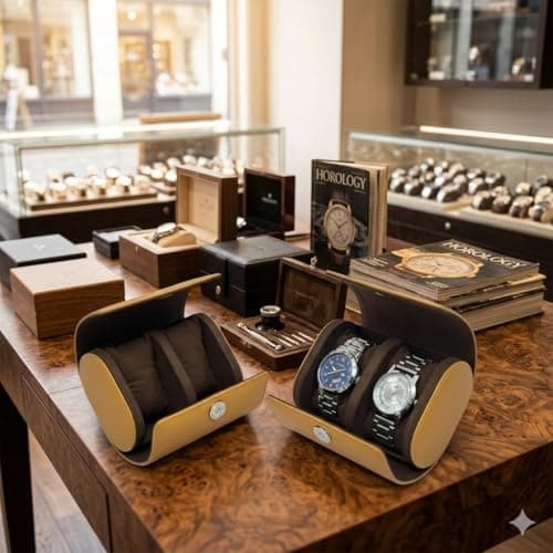 essart Luxury Watch Roll Case – Travel Watch Organizer-Watch Travel Case for 2 Watches | PU Leather Portable Gift Box for Watch Collectors Mustard Color 5