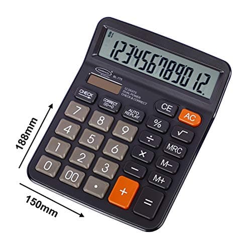 Bambalio 12 Digits BL-775 Large Display 3 Years Warranty Electronic Calculator 3