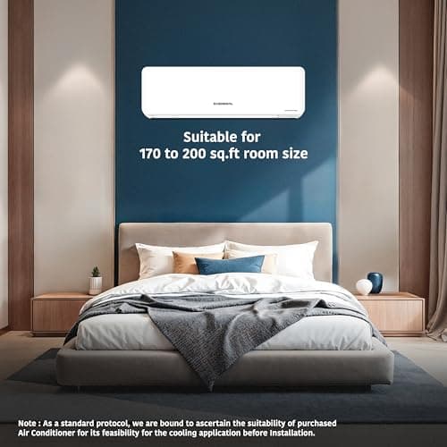 GENERAL 1.5Ton BEE 2026 3 Star Rated,Inverter Split AC(Copper,5300W,Powerful Cooling,15m Long Reach Airflow,4 Way Swing,55°C Max,Suitable for 170~200 Sft,ASGG18CPWA-B,White,Free Standard Installation) 5