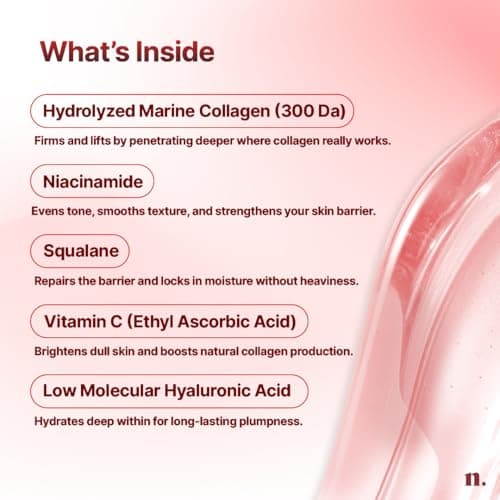 Numour Collagen Bombshell 30g | India’s 1st Korean Hydrolyzed Collagen Jelly | With Hyaluronic, Niacinamide & Vitamin C | For Sagging, Fine lines & Dullness | Anti-Aging Moisturizer for All Skin Types 4
