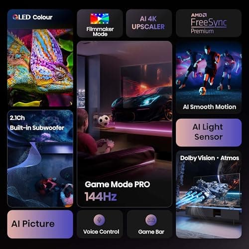 Hisense 254 cm (100 Inches) 4K Ultra HD Smart QLED TV | Dolby Vision Atmos, HDR10+ Adaptive | 144 Hz Game Mode Pro | 2.1 CH 50W Speakers with Subwoofer | VIDAA OS | 100E7Q PRO (Charcoal Grey) 2