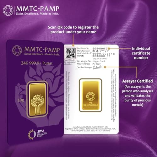 24K 999.9+ Purest Lotus Gold Bar, 10 Gram Gold Bar 4