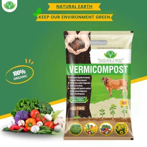 NATURAL EARTH® 5 KG - TRUSTED Organic Vermicompost For Plants | Treated with Panchagavya-Based Bacteria Culture | Plant Growth Booster | Organic Compost For Home Plants 3