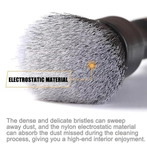 T TOPLINE Long Handle Car Cleaning Brush | Interior Dust Brush | Soft Bristle Car Detailing Brush for Dashboard | Dusting Tool for Interior Cleaning | Long Car Interior Soft Brush 5