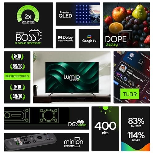 Lumio Vision 7 2026 139 cm (55 inches) 4K Ultra-HD Smart QLED Google TV FTW3-ADSJ 2