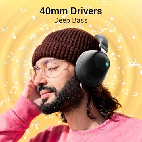 ZEBRONICS Duke Over Ear Wireless Headphone with Up to 60h Backup,Supports Bluetooth,Dual Pairing,Gaming Mode,Environmental Noise Cancellation (ENC),LED Lights,Deep Bass,Voice Assistant Support (Black) 3