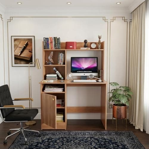 SPYDER CRAFT Engineering Wood Modern Office Desk Study Table Computer Table for Office Work from Home Kids Study Room Workstation (Oak) Assembly (DIY) Do It By Yourself 6