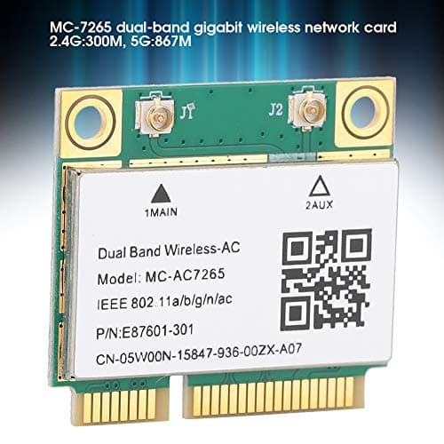 PCIe Network Card, 2.4G Dual Frequency Band(5G) WiFi Card, Universal Bluetooth 4.2 Wireless Network Adapter, for Mini PCIE Half Height Card Slots, Computer, Desktop 2
