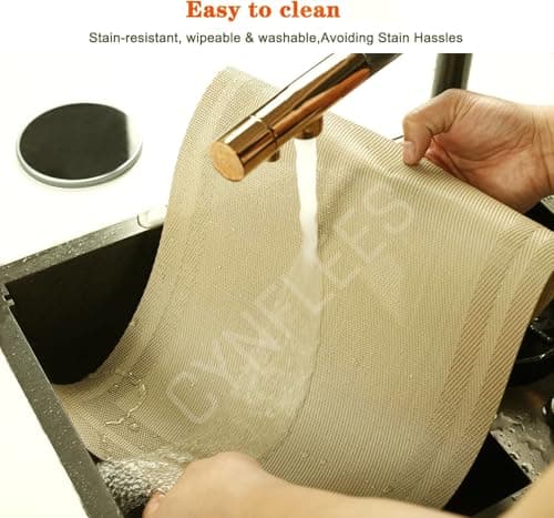 LARYNX Placemats for Dining Table Set of 6 | Placemats Table Mat PVC Material | Non-Slip Heat Resistant | Size 45 x 30cm (Gold) 5