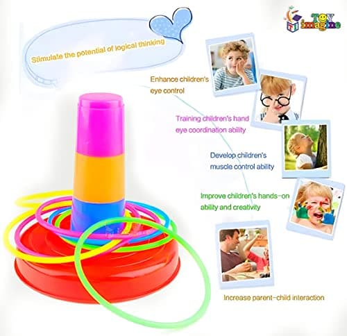 Toy Imagine Shape Sorter Ring Toss Game for Kids | Indoor Outdoor Fun Toy for Ages 3+ | Educational Activity Toy for Hand-Eye Coordination & Shape Recognition | Kids Toys for 2-5 Years Boys & Girls 5