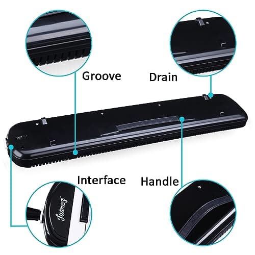 Juarez 37 Key Melodica Musical Instrument Soprano Air Piano Keyboard Pianica with Carrying Bag, 1 Soft Long Tube, 1 Mouthpiece, Wipe Cloth, Black 3