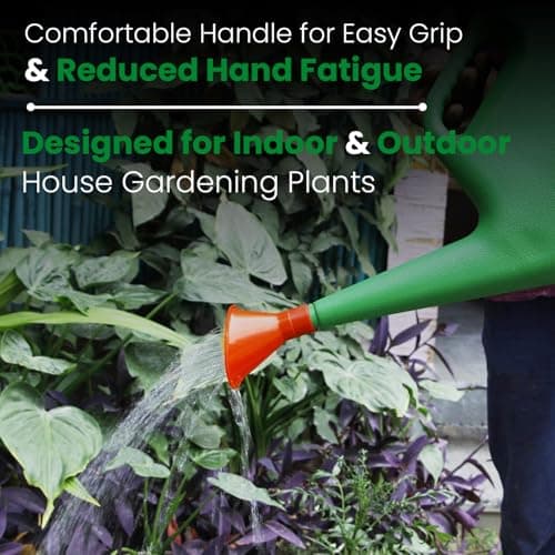 Klassic Watering Can (5L) | Plastic Green Water Can with Sprayer for Plants/Garden | Indoor Outdoor Watering Shower Can | Sprinkler for Plants | Watering Hand Bottles for Garden | Water Spray Can 4