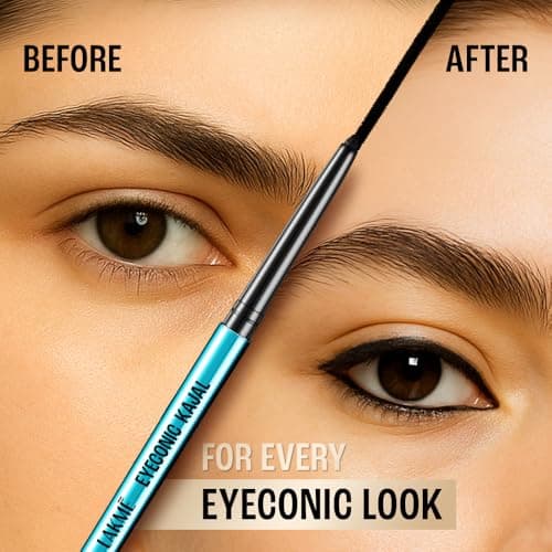 Lakme 9-5 Eyeconic Kajal, Classic Brown, Smudgeproof and Waterproof that lasts upto 24H, for 2x dark pigment, 0.35g 2