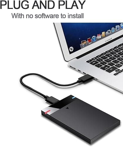 2.5'' 500GBUltra Slim Portable External Hard Drive USB3.0 HDD Storage for PC, Desktop, Laptop, MacBook, Chromebook, Xbox One.(V-GM01) 5