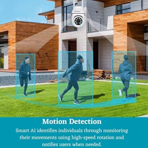 DDLC 4MP Smart WiFi Outdoor PTZ CCTV Camera | 360° Pan Tilt | Color Night Vision | Motion Detection | Two Way Audio | Wireless Home Security Camera with Mobile App V380 Pro (Mini PTZ) 5