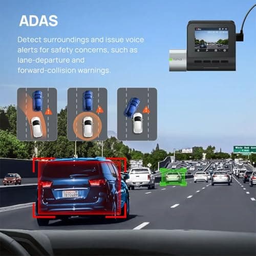 70mai Pro Plus+ A500S Dual Channel Car Dash Cam, 5MP Sony STAVIS IMX335 Sensor, 3K Front & Full HD Rear, Refined ADAS, Built-in GPS Logger, Night Owl Vision, 70mai App, Optional Parking Mode 5