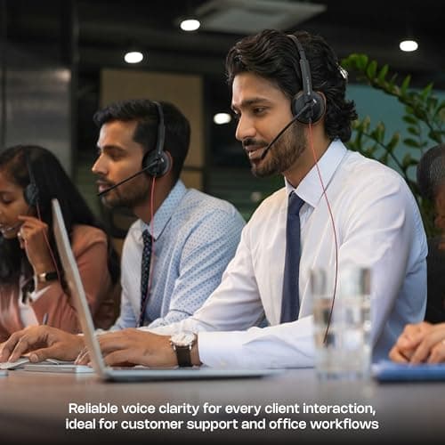 Zebronics 2.8m Wired Headphones, 27mm Drivers, Adjustable Mic, 3.5mm Jack, Detachable USB Cable, Adjustable Headband, Media/Volume Control, Compatible with Laptop/PC/Mobile/Tablet (VCX 101) 3