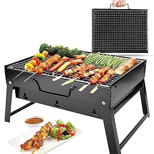 Barbecue Grills - Foldable Charcoal Barbeque Grill With ((1-BBQ)) | Outdoor bbq grill tools for Camping Picnics Traveling - Stellar BlacKS (BBQGRILL) 3