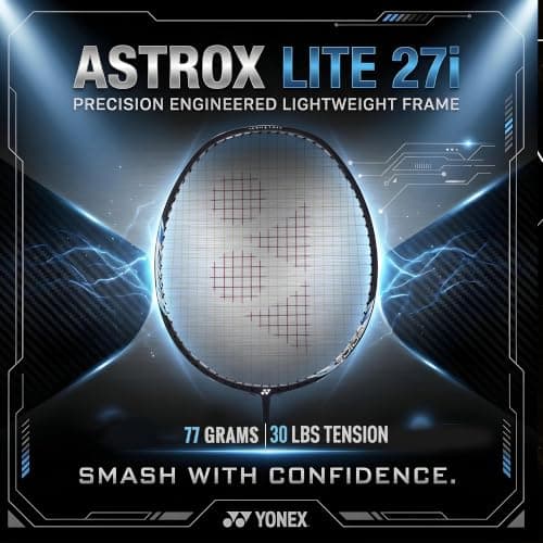 YONEX Graphite Badminton Racquet Astrox Lite 27i (G4 , 77 Grams , 30 lbs Tension , Blue) 2