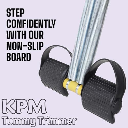 KPM India's No.1 Tummy Trimmer Double Spring Ab Exerciser with Foot Pedals & Anti-Slip Foam Handles, Full Body Home Workout Equipment for Abs, Arms, Legs & Core Fitness (Made in India) 4