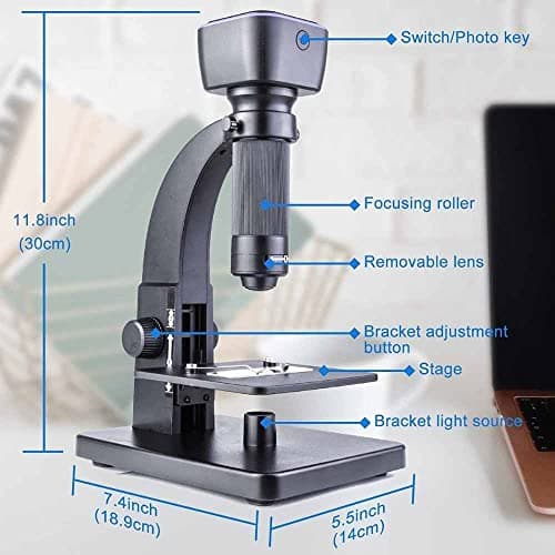 SMILEDRIVE® WiFi Digital Microscope for Students Kids Lab 2000x Magnification Dual Lenses with Dual Lens Wirelessly Connects with Android iOS Devices & with USB Wire with PC 4