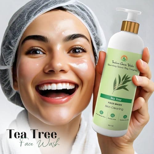 India Grass Vedic Tea Tree Face Wash: Purifying blend harnesses the Tea Tree's clarifying power and Ayurvedic herbs to deeply cleanse pores 4