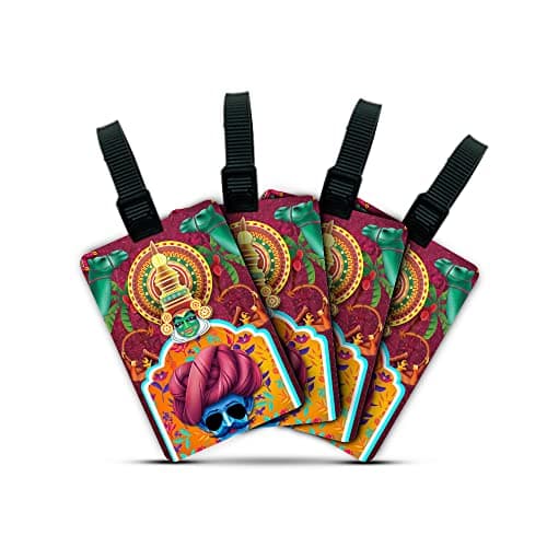 Ultra 3D Luggage Tag for Suitcase & School Bags | Set of 4 | Incredible India