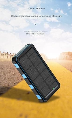 Mastyle® 20000mAh Solar Power Bank with LED Light Dual USB Fast Charging Large Capacity Mobile Charger 3