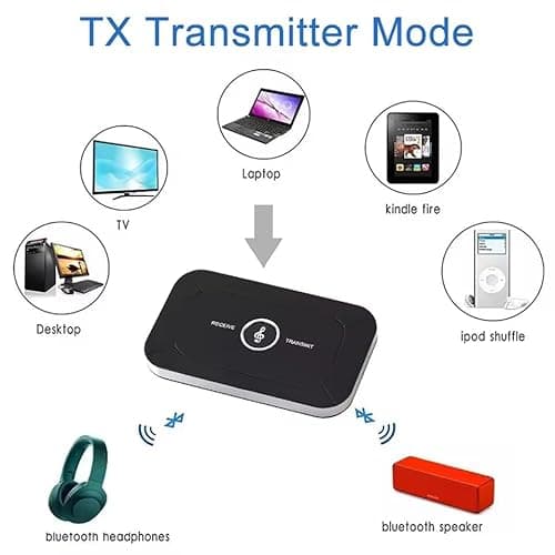 Etzin Bluetooth 2 in 1 Audio Receiver/Transmitter Music Sound Adapter with 3.5 mm Output and BT-4.1 for TV/Home Stereo System Headphones Speakers EPL-831WA. 4