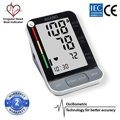 AGARO Automatic Digital Blood Pressure Monitor, BP-801, 240 Memory, Talk function, Batteries Included 2