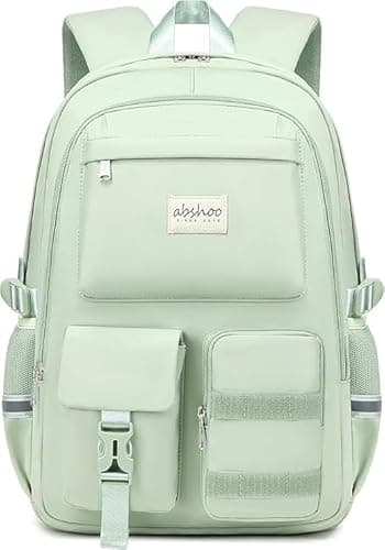 Swenil Student Laptop Bags for College Women Middle High School Teen Girls Women Bookbag Backpack Of Large Capacity Aesthetic Stylish Bag for college Travel Daypack (Olive Green)