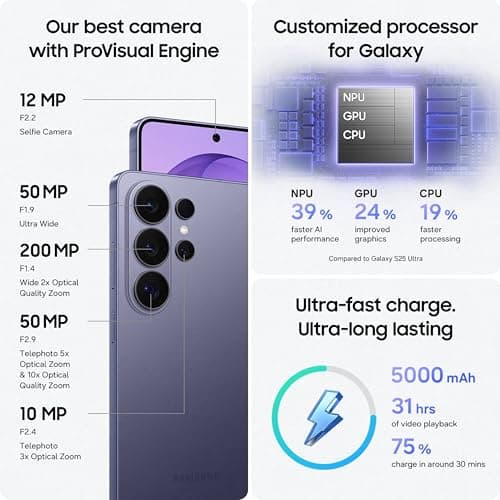 Samsung Galaxy S26 Ultra 5G (Sky Blue, 12GB RAM, 512GB Storage) with Built-in Privacy Display, AI Phone, Photo Assist, Creative Studio, 200MP Camera, 5000mAh Battery and Snapdragon 8 Elite Gen 5 4