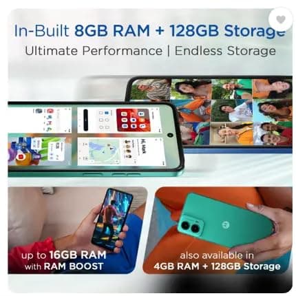 Motorola G45 5G (Brilliant Green, 8GB RAM, 128GB Storage) | 6.5" FHD+ Display | Snapdragon 6 Gen1 Processor | 50MP Camera | 16MP Front Camera | 5000mAh Battery | 33W Charging 5