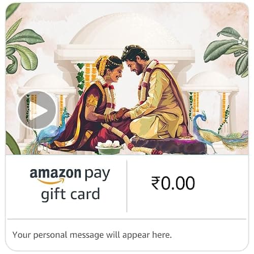 Amazon Pay Wedding Gift Card | Ideal wedding (marriage) gifts for couples, men, women, friends, bride, groom and colleagues | Animated