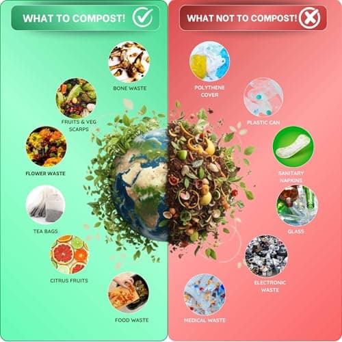 MyGreenBin Food Waste composter 25Ltr (1 Set of bin) + 5l Compost Maker - All Kinds of Kitchen Food Waste can be Turned into Plant Fertilizer Through Home decomposer- composting 0.5kg per Day 4