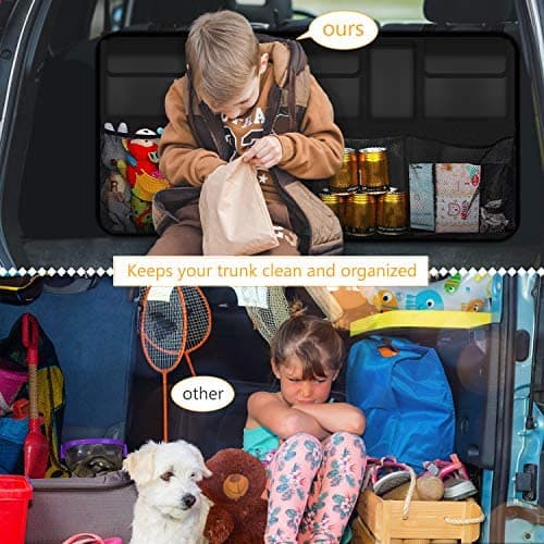 Automaze Nylon Backseat Trunk Organizer For SUV & Car Hanging Organizer Foldable Cargo Storage Bag With 9 Pockets, Adjustable Strap 3