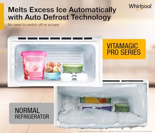 Whirlpool 192 L 3 Star Vitamagic PRO Frost Free Direct-Cool Single Door Refrigerator (215 VMPRO PRM 3S RADIANT STEEL-Y, Silver, Auto Defrost Technology, 2026 Model) 3