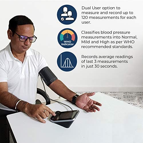 AGARO Automatic Digital Blood Pressure Monitor, BP-801, 240 Memory, Talk function, Batteries Included 5