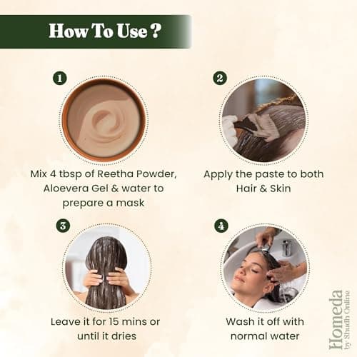 Shudh Online Reetha Powder for Hair Growth | Soapnut Kunkudukai powder, Aritha, Ritha (200 Grams) - Herbal wash, Scalp treatment, Skin care (Edible, Seedless Soap Nut) 4