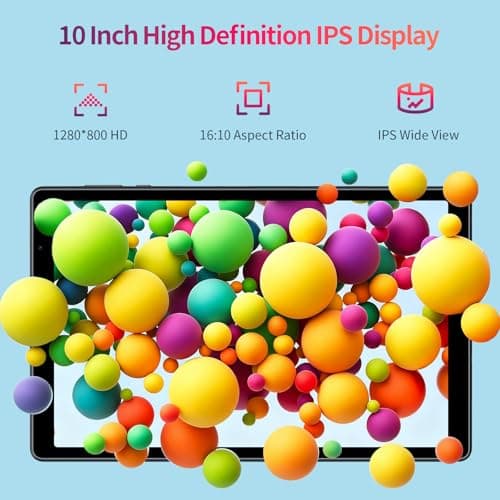 10" Android Tablet, 8GB RAM, 32GB Storage, 1280x800 IPS HD Display, GMS Certified, 6000mAh Battery, Type C, WiFi Tablet, Expandable up to 1TB, Gray 4
