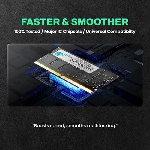 EVM 16GB DDR5 Laptop RAM Memory | 5200MHz | PC5-41600 | SO-DIMM | 262-Pin | CL19 | 1.1V Low Voltage | High Performance | 10 Year Warranty (EVMT16G5200S88P) 4