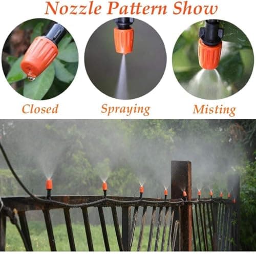 JERN DIY 15 Nozzle Misting Cooling Kit for Balcony, Lawn & Plants – Outdoor Summer Water Misting Spray System with Adjustable Nozzles for Patio, Garden & Plant Watering 4