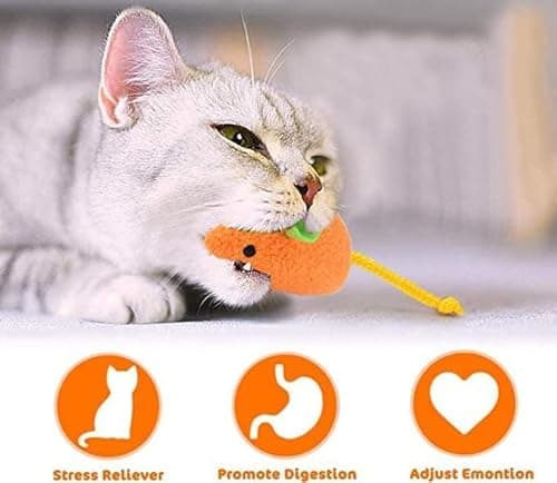 PSK PET MART Engaging and Entertaining Plush Cat and Kitten Playing Toy - Interactive Mouse Toy for Cat Play, Provides Hours of Joyful Playtime for Your Feline Friend (3 Pcs) 3