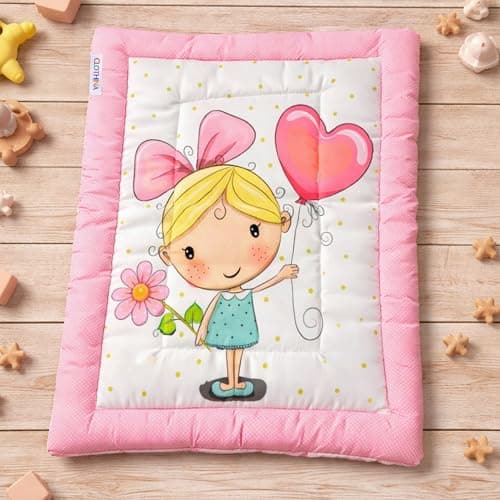 FRIDO CLOTHINA New Born Baby Godadi Pack of 5 Combo Set Soft Cotton godi| Godari | Baby Bed | Crib Sheet | Cartoon Mat Baby Godadi | Bedding Set | Multicolor 4