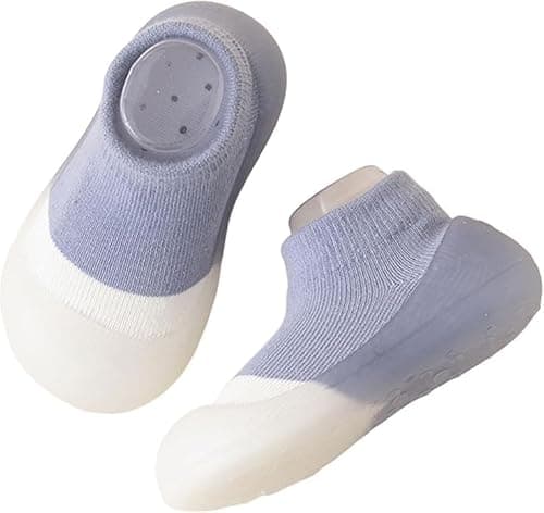 TS WITH TECHSUN Walking Baby Sneakers Floor Socks Plain Cotton Lightweight Soft Sole Casual Anti Slippery Shoes For Party, (26/27 (Sole (L) -15.5CM) (29-34 Months), Kids Shoe)