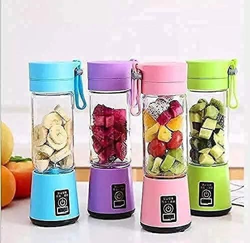 MAKE A WISH 6 Blade Portable Electric Mini USB Bottle Juicer Blender, Rechargeable Hand Juicer, Fruit Juice Maker Portable Blender For Smoothie And Juices(Multi Colour) PACK OF 1 3