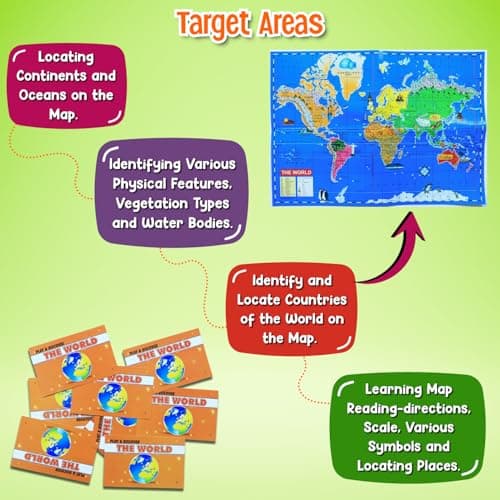 Creative's Play & Discover The World, GK Quiz Game, 360 Questions 3 Levels Cards, Reference World Map, Timer Scoring Pad, Continents, Countries, Oceans, Geography Games for Kids, Ages 8 & Up 4
