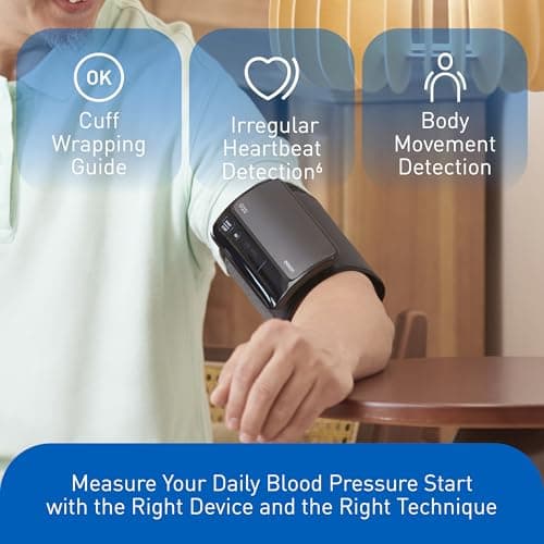 Omron Smart Elite+ HEM 7600T Tubeless 360° Accurate Arm Digital Blood Pressure Monitor With Intellisense Technology & Intelli Wrap Cuff With Bluetooth Connectivity to Store Historic Measurements 3